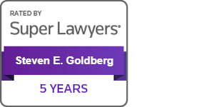 Super Lawyers Steven Goldberg 5 year Milestone Badge